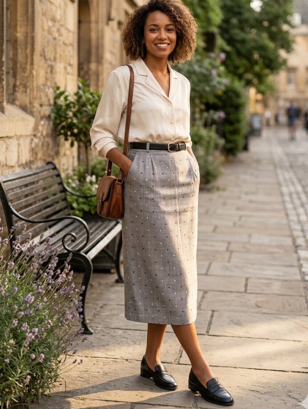 TREVIRA Vintage Wool Blend Midi Skirt, Size XS, See Measurements For Proper Fit